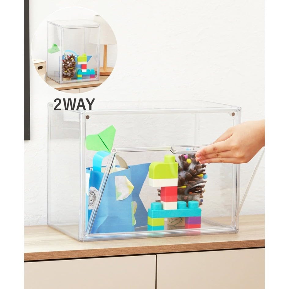 Amazon.co.jp: 3COINS 2WAY マルチクリアボックス ワイド, 子供の工作